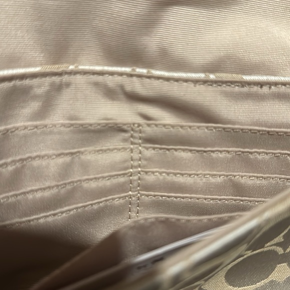 NWT Coach Kristin Wristlet Wallet Large sateen & leather Y2K vibes, discontinued - Picture 7 of 8